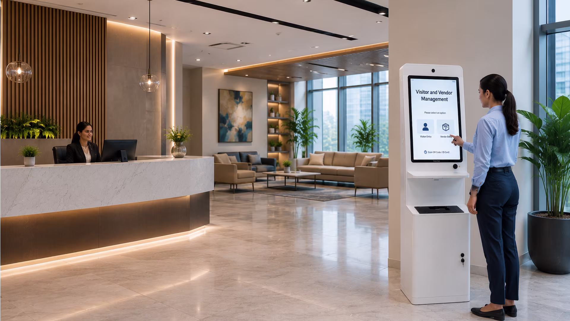 XIPHIAS Visitor & Vendor Management Kiosk for corporate and industrial facilities