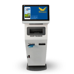 Interactive digital banking kiosk for fund transfer, mini statement and card services
