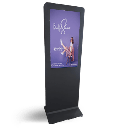 Wall-mounted digital signage kiosk for dynamic content display