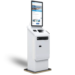 Self check-in touch screen kiosk for hotels airports and offices