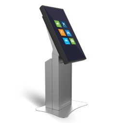 Wall-mounted visitor and vendor management kiosk for secure entry points
